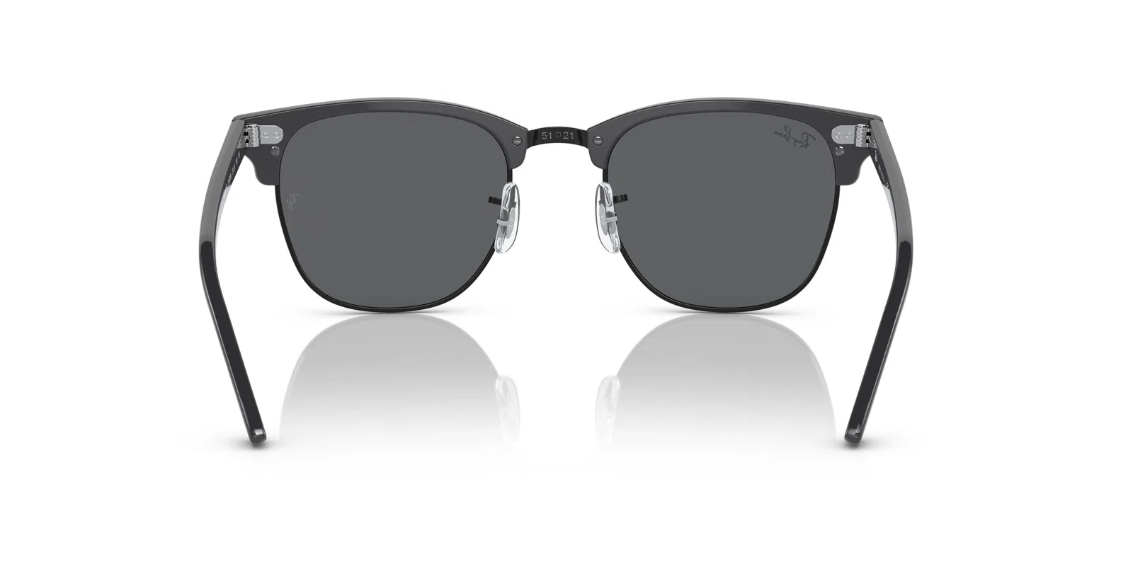 Ray-Ban Clubmaster 0RB3016 Sunglasses - Grey On Black - view 11